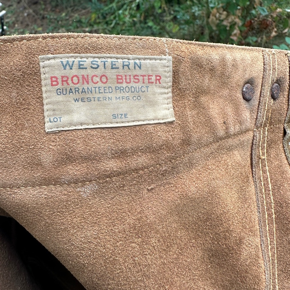 Vintage 70s Leather Chaps with Studded Details - Picture 4 of 4